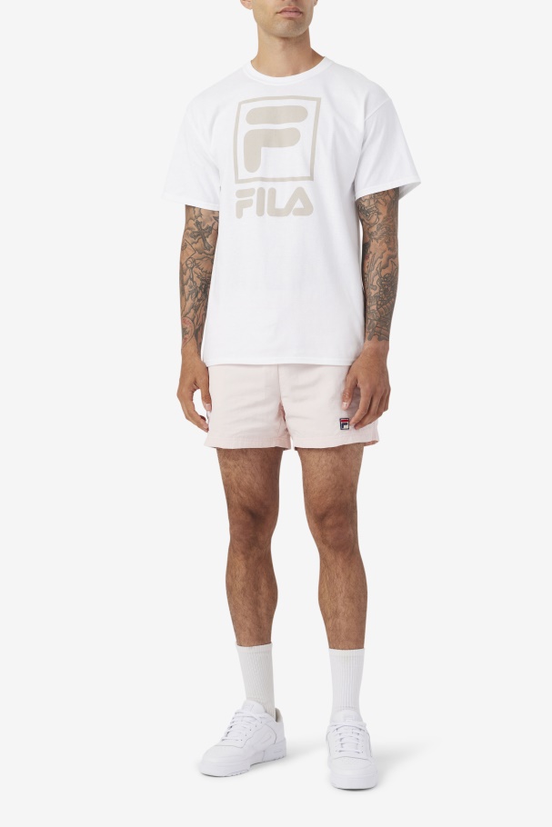 Pink/White Fila UK Vantage Swim Short