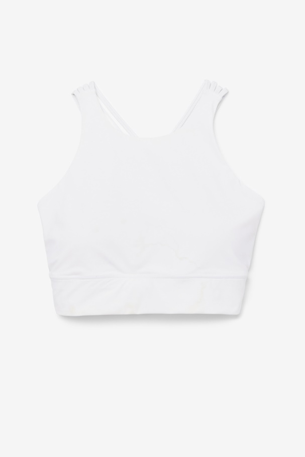Fila UK White Uplift High Neck Sports Bra