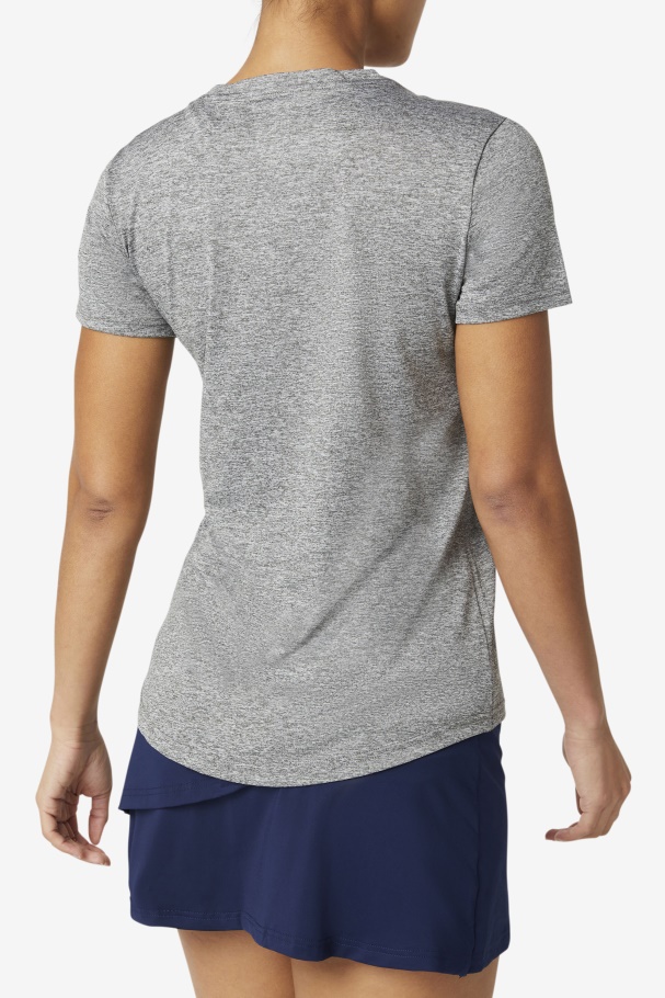 Heather Pickleball Silky V-Neck Fila UK
