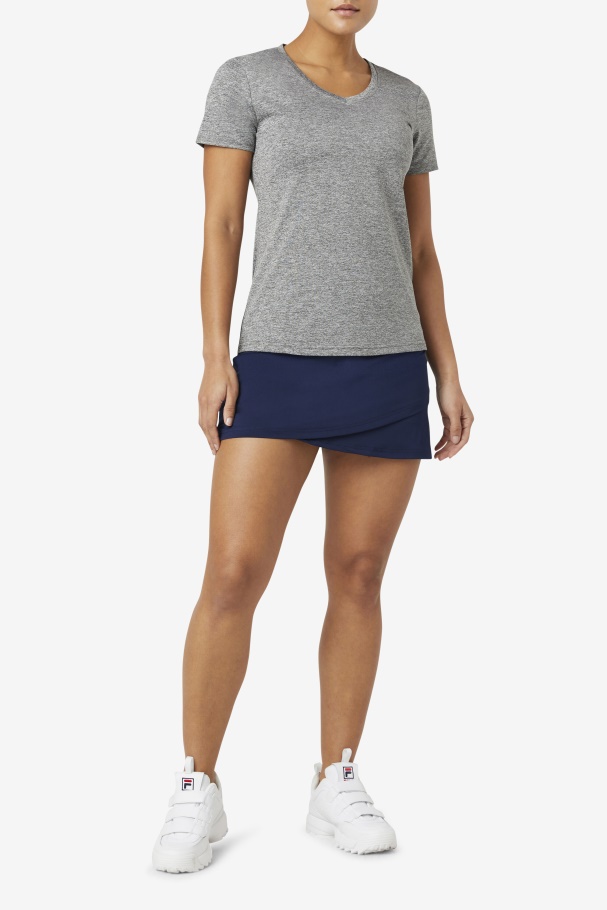 Heather Pickleball Silky V-Neck Fila UK
