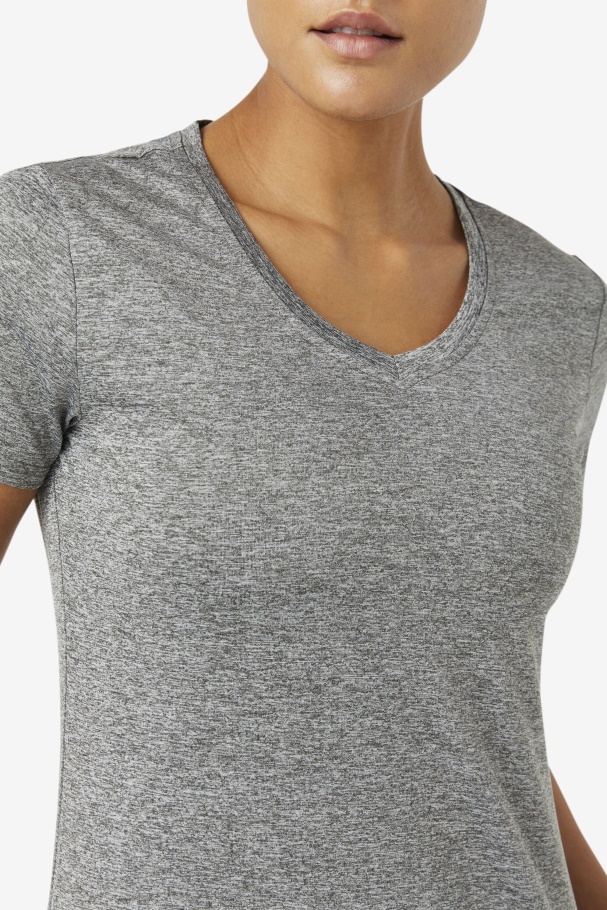 Heather Pickleball Silky V-Neck Fila UK