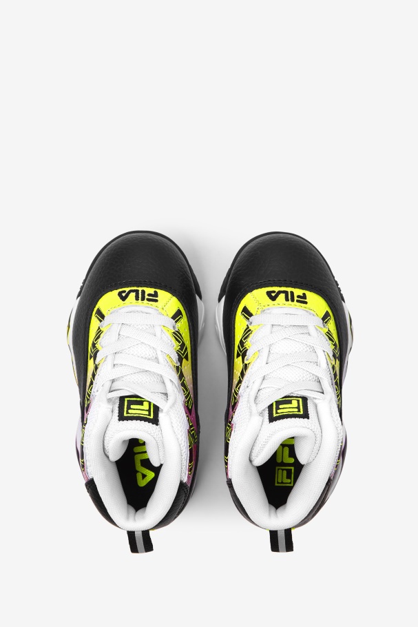 Black/Yellow/White Toddler\'s Mb Fila UK