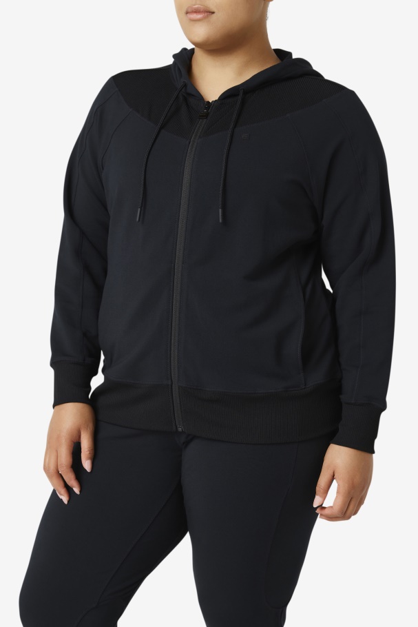 Fi-Lux Slim Full Zip Hoodie Fila UK Black