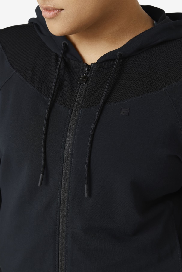 Fi-Lux Slim Full Zip Hoodie Fila UK Black