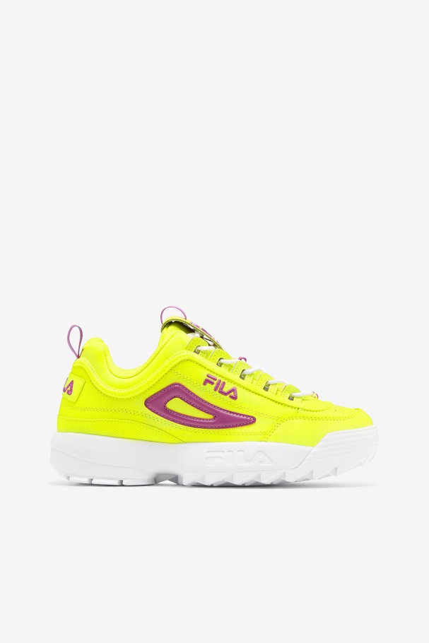 Women's Disruptor 2 Premium Yellow/Orchid Flower/White Fila UK