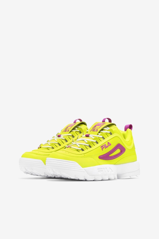 Women\'s Disruptor 2 Premium Yellow/Orchid Flower/White Fila UK