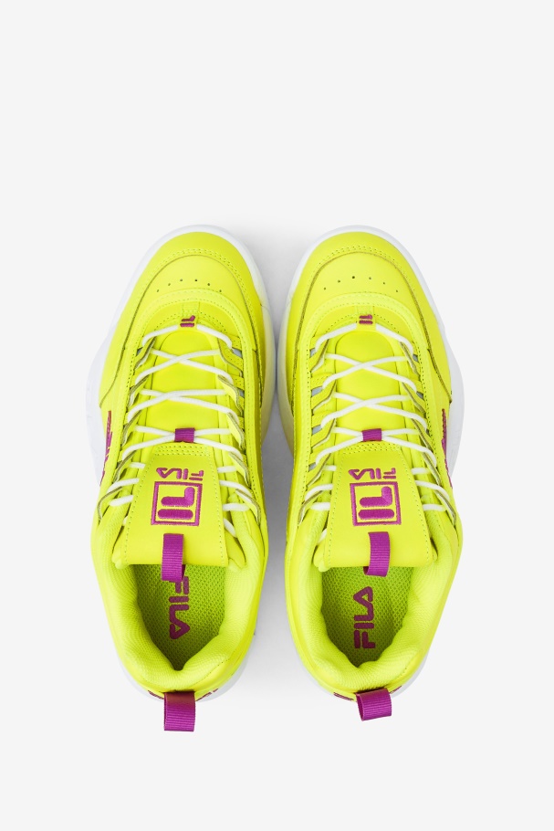 Women\'s Disruptor 2 Premium Yellow/Orchid Flower/White Fila UK