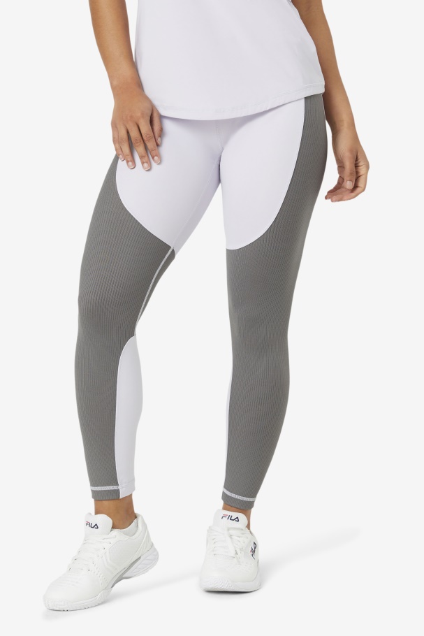 Lavender Blue/Gargoyle Forza Textured Long Legging Fila UK