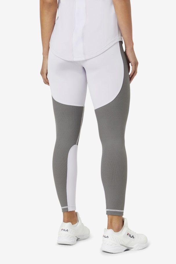 Lavender Blue/Gargoyle Forza Textured Long Legging Fila UK
