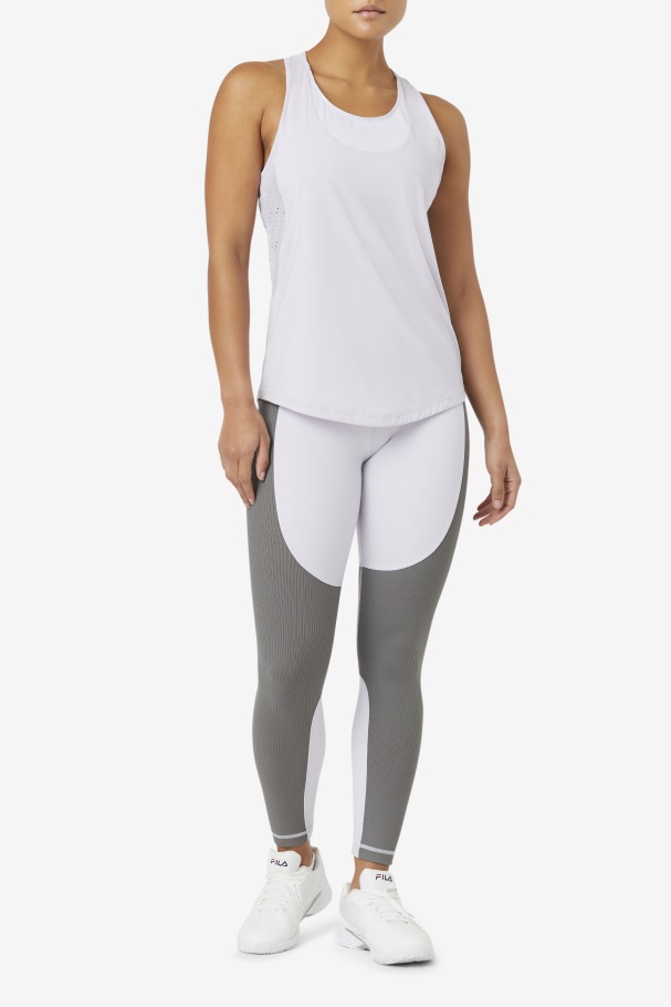 Lavender Blue/Gargoyle Forza Textured Long Legging Fila UK
