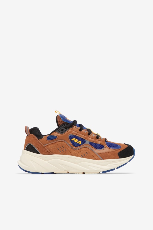 Bombay Brown/Blue/Ecru Fila UK Women's Trigate