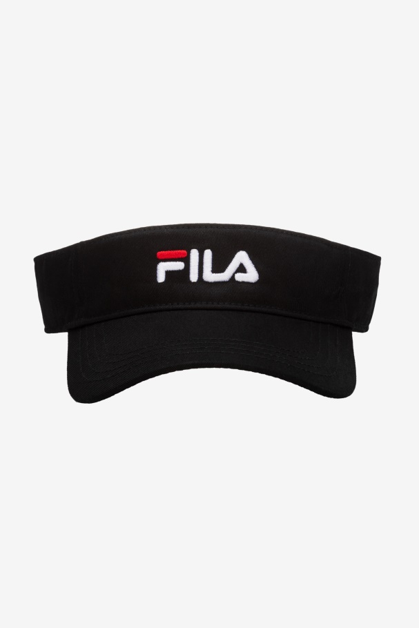 Black Fila UK Embroidered Visor