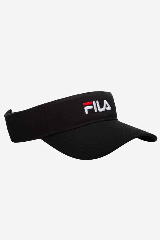 Black Fila UK Embroidered Visor