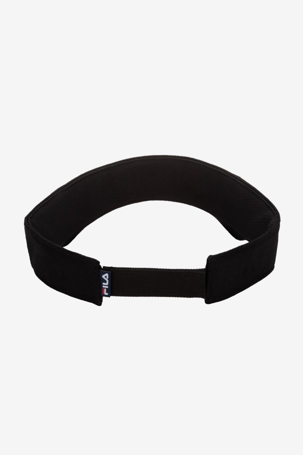 Black Fila UK Embroidered Visor