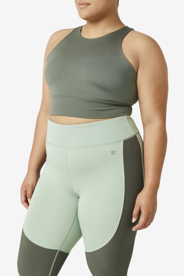 Fila UK Uplift High Neck Sports Bra Thyme