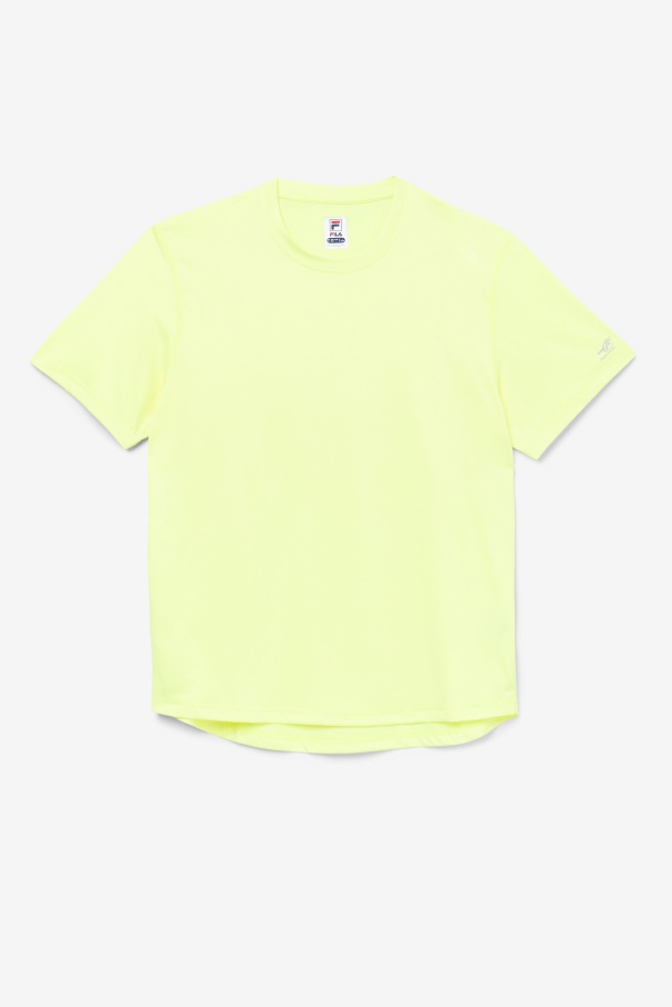 Pickleball Scallop Hem Crew YellowHeather Fila UK