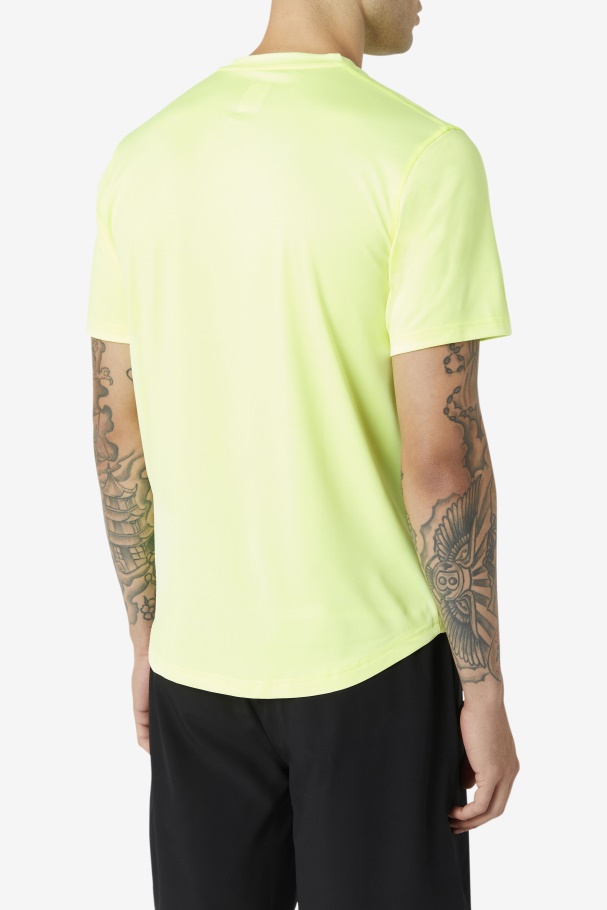 Pickleball Scallop Hem Crew YellowHeather Fila UK
