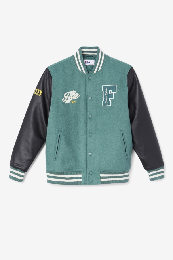 Josh Varsity Jacket Fila UK Blue Spruce/Black