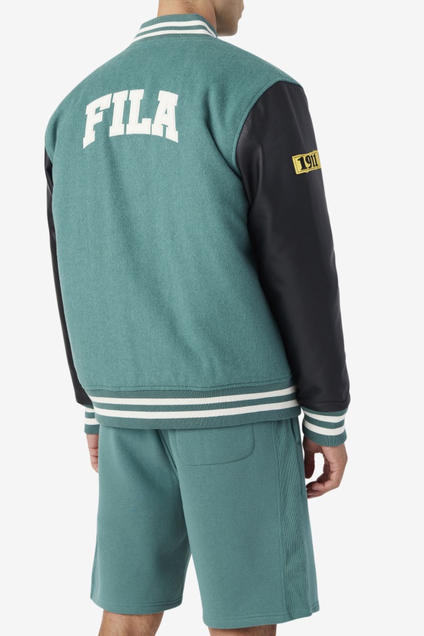 Josh Varsity Jacket Fila UK Blue Spruce/Black