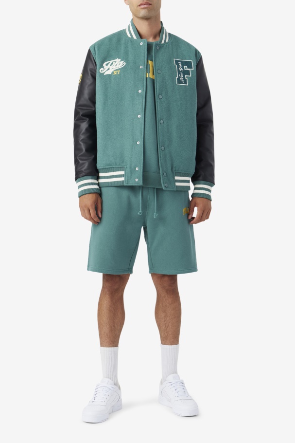 Josh Varsity Jacket Fila UK Blue Spruce/Black
