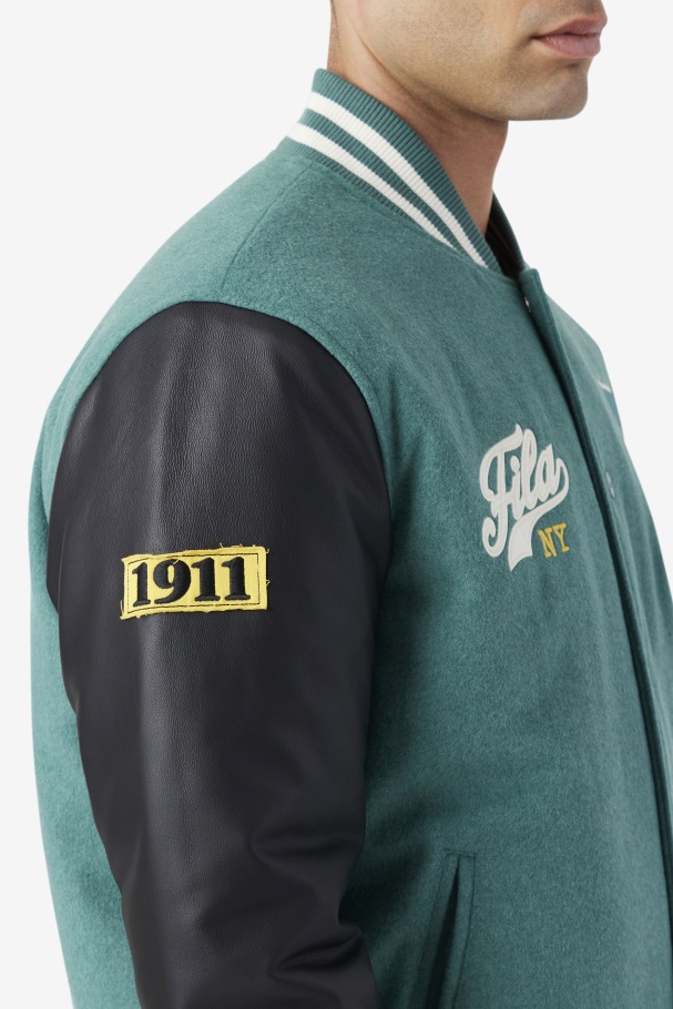 Josh Varsity Jacket Fila UK Blue Spruce/Black