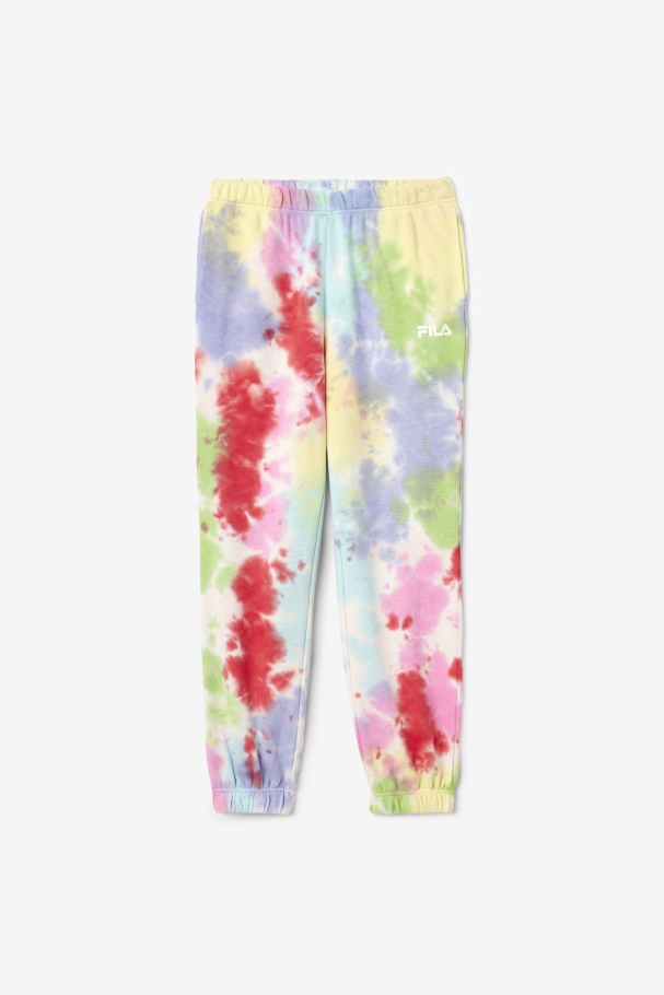 Green/White/Periwinkle/Red Fila UK Raleigh Tie Dye Jogger