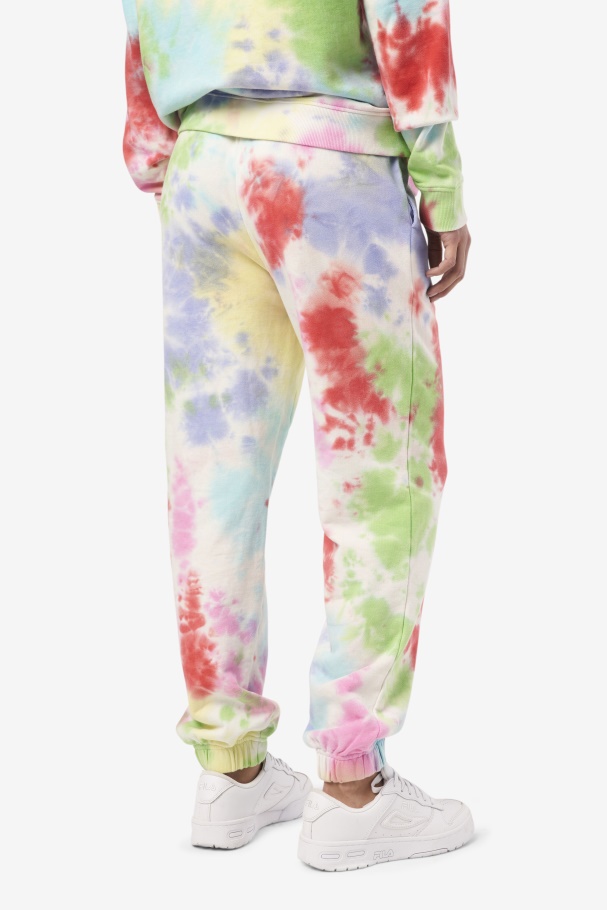 Green/White/Periwinkle/Red Fila UK Raleigh Tie Dye Jogger