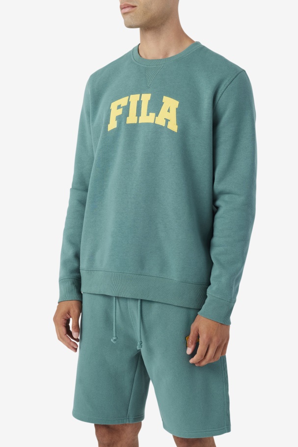 Fila UK Kory Crewneck Sweatshsirt Blue Spruce/Mimosa