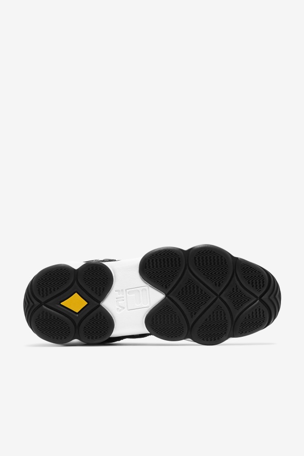 Men\'s Stackhouse Spaghetti Black/Lemon/White Fila UK