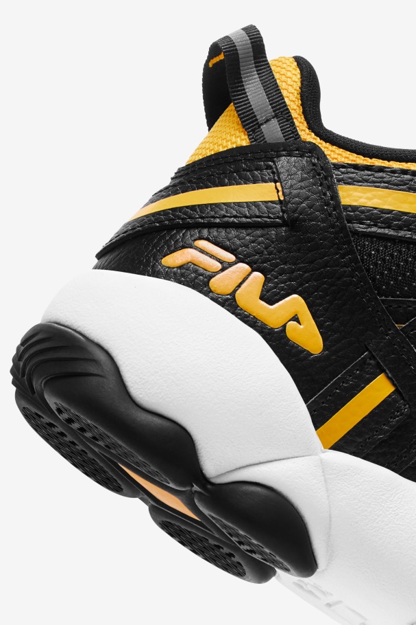 Men\'s Stackhouse Spaghetti Black/Lemon/White Fila UK