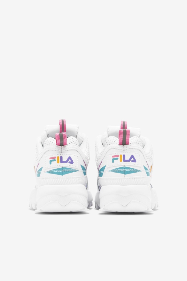 Little Kids\' Disruptor 2 Premium Fila UK White/Bubblegum/Blue