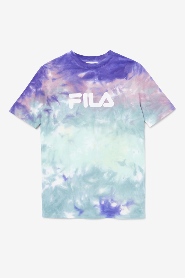 Alivia Tie Dye Tee Fila UK Aruba Blue Tie Dye