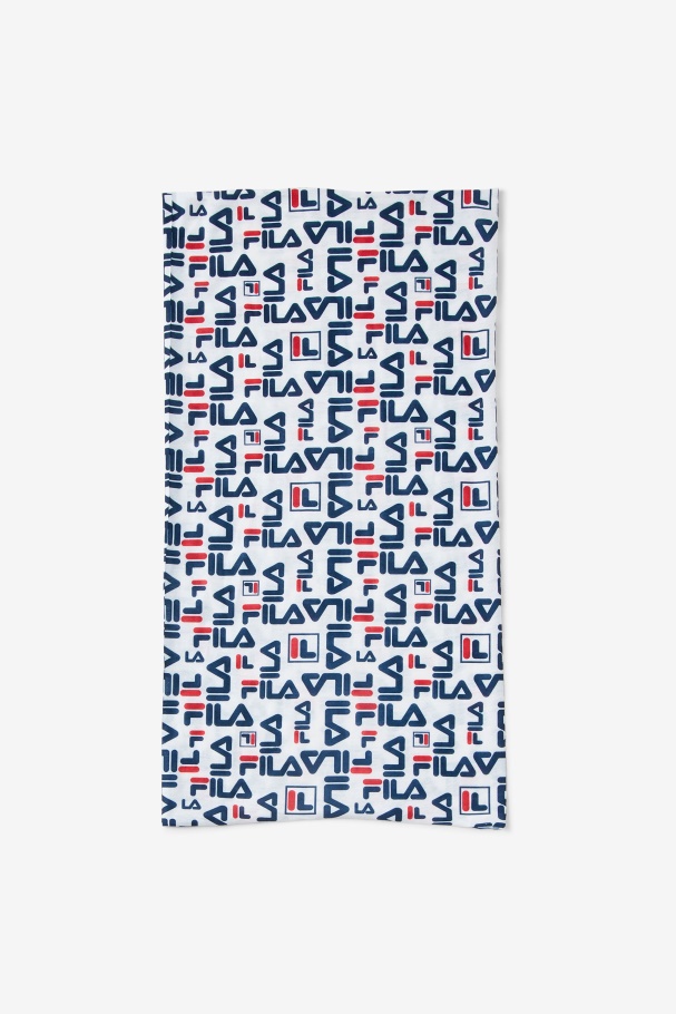 Fila UK White Multi Repeating Logo Gaitor