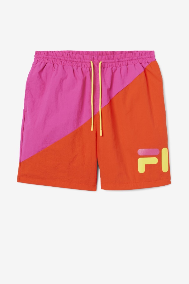 Ama Swim Short Purple/Cherry Tomato/Yellow Fila UK
