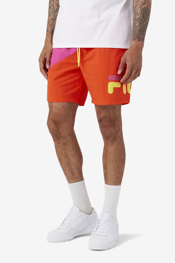 Ama Swim Short Purple/Cherry Tomato/Yellow Fila UK