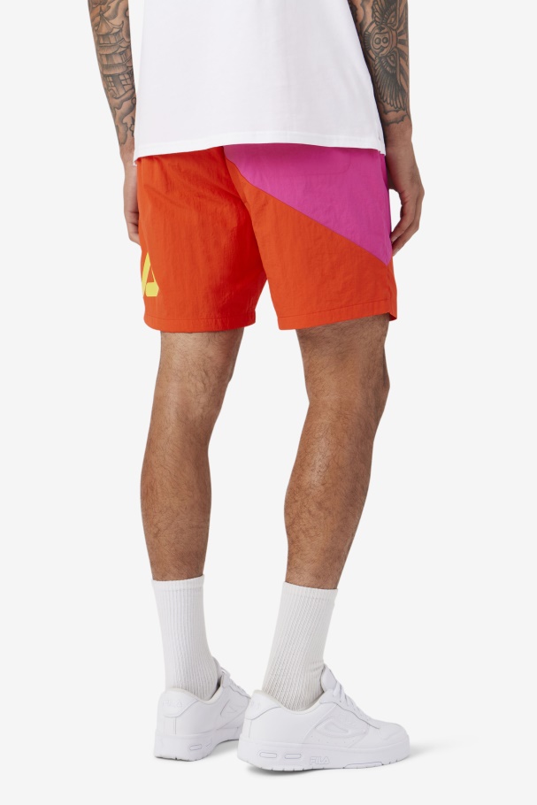 Ama Swim Short Purple/Cherry Tomato/Yellow Fila UK