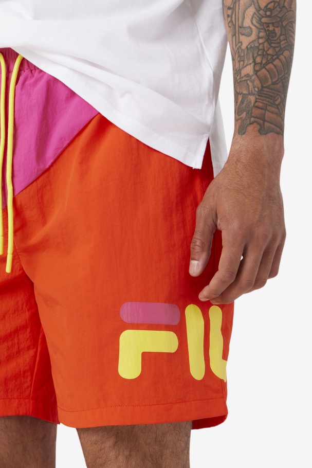 Ama Swim Short Purple/Cherry Tomato/Yellow Fila UK