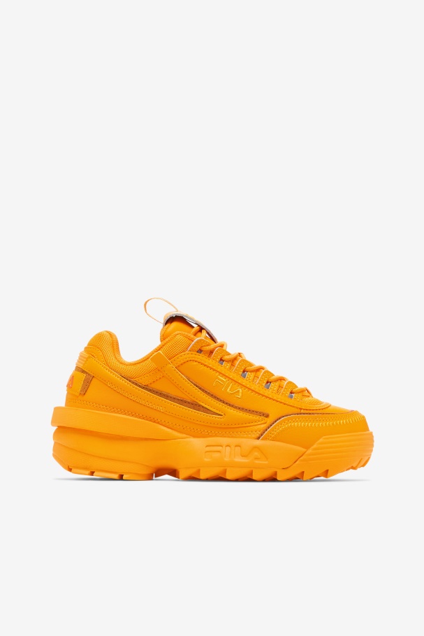 Yellow/Burnt Orange Fila UK Women\'s Disruptor 2 Exp