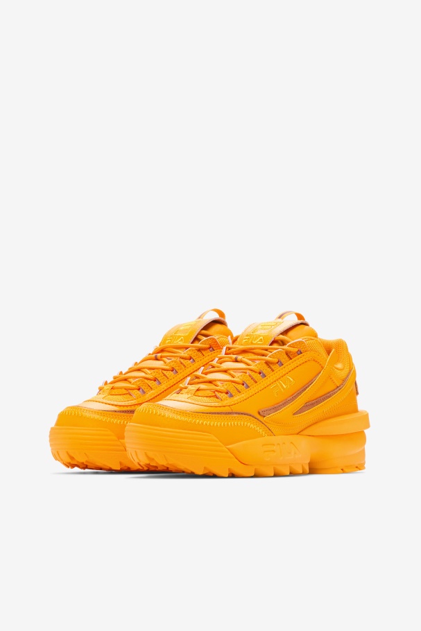 Yellow/Burnt Orange Fila UK Women\'s Disruptor 2 Exp