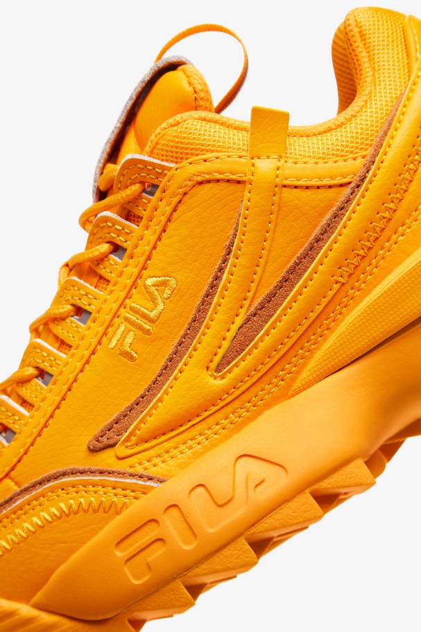 Yellow/Burnt Orange Fila UK Women\'s Disruptor 2 Exp
