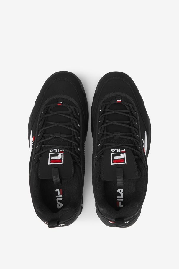 Kids\' Disruptor 2 Black/White/Red Fila UK