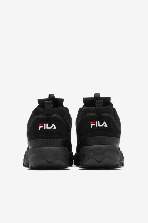 Kids\' Disruptor 2 Black/White/Red Fila UK