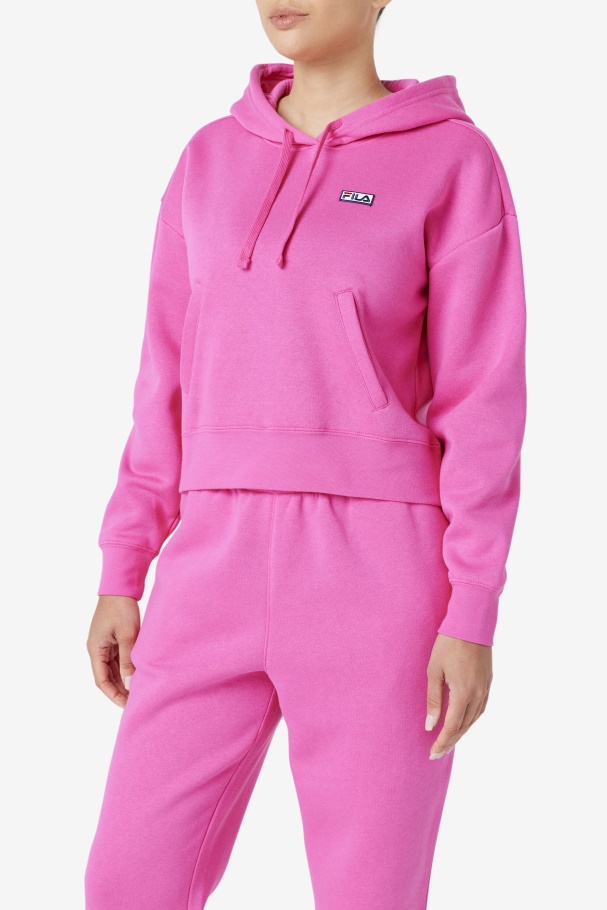 Pink Glow Fila UK Marina Hoodie