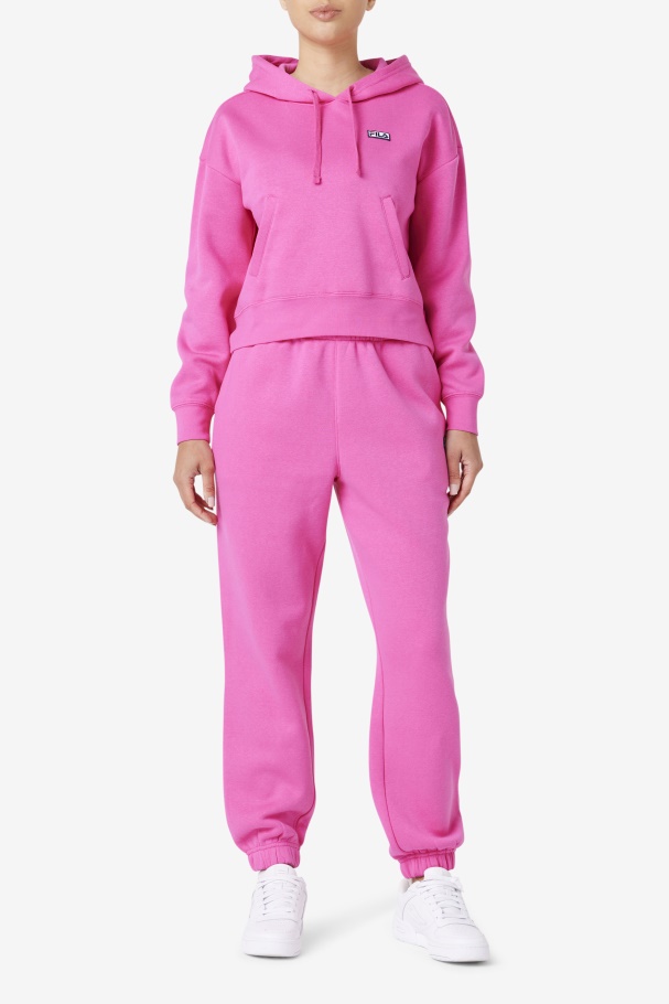 Pink Glow Fila UK Marina Hoodie