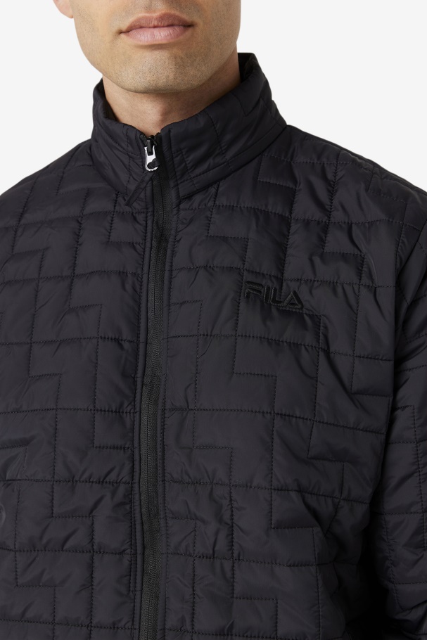 Black Commuter Jacket Fila UK