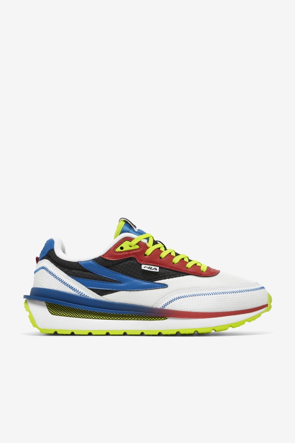 White/Black/Blue Fila UK Men's Renno