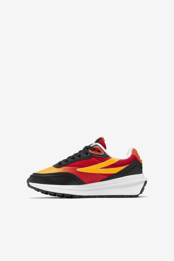 Big Kids\' Renno Black/Red/Gold Fila UK