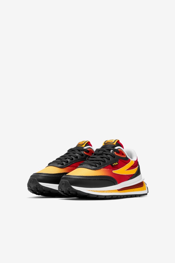 Big Kids\' Renno Black/Red/Gold Fila UK