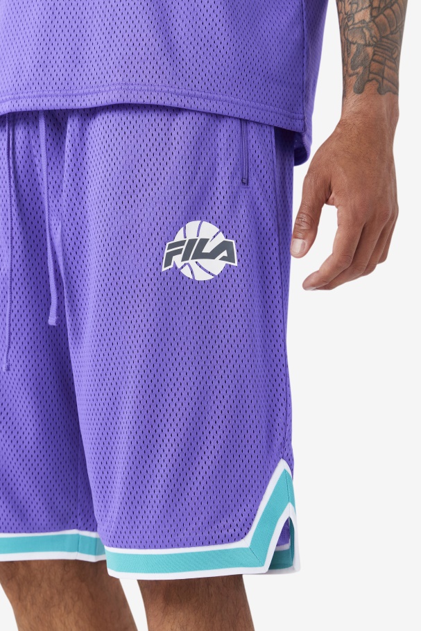Purple/Ceramic/White/Shadow Ovi Basketball Short Fila UK