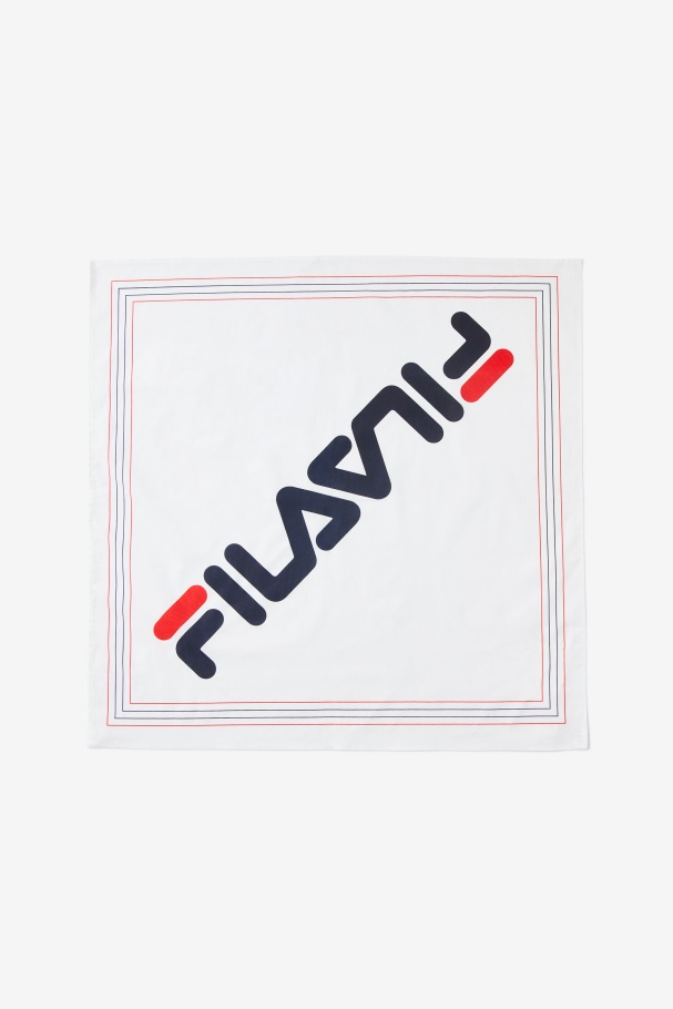 White Multi Fila UK Diagonal Logo Bandana